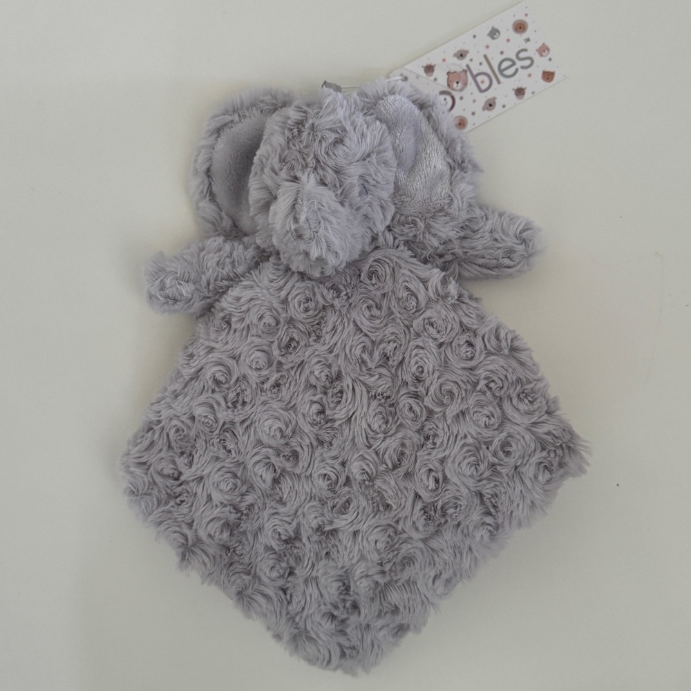Oobles Lovey Gray Rosette Elephant Soft Baby Toy Rattle Baby Gift NEW | Danbar